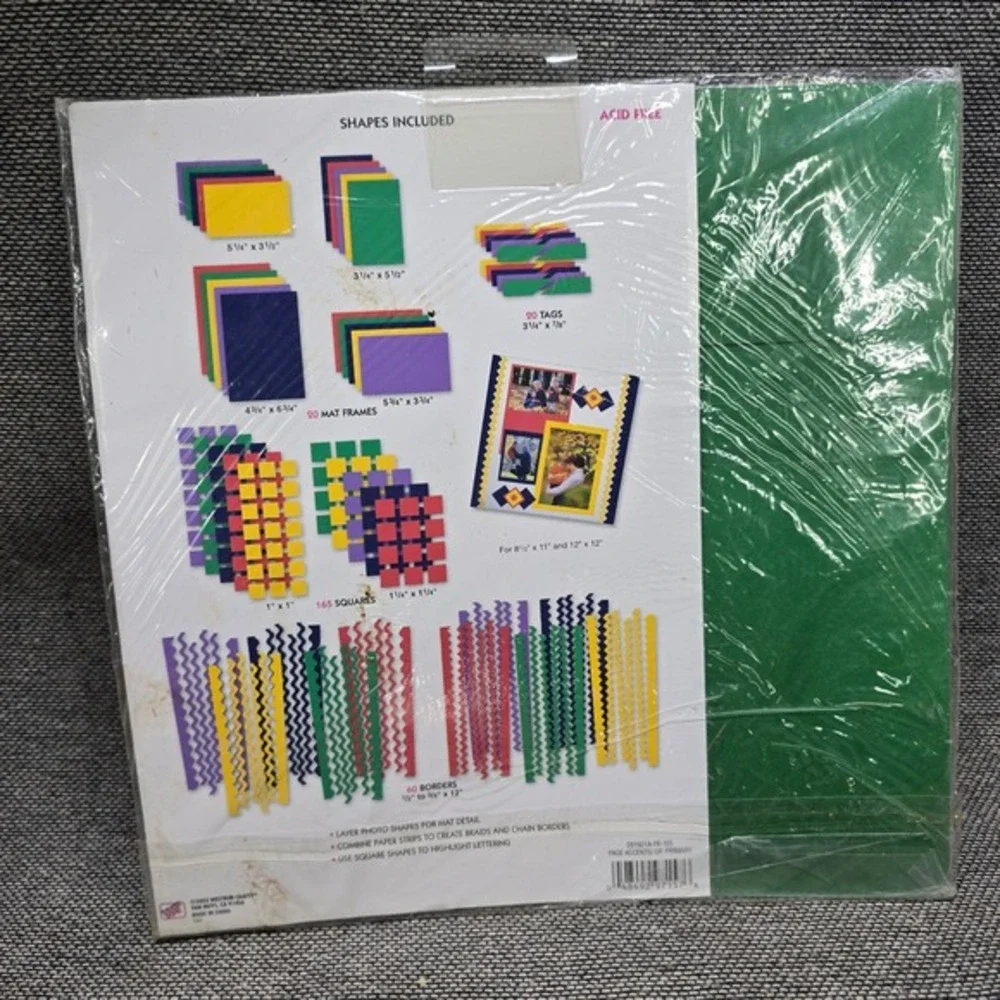 Paperbilities Page Accents 260+‎ Cardstock Shapes Deep Primary New Scrapbook Kit